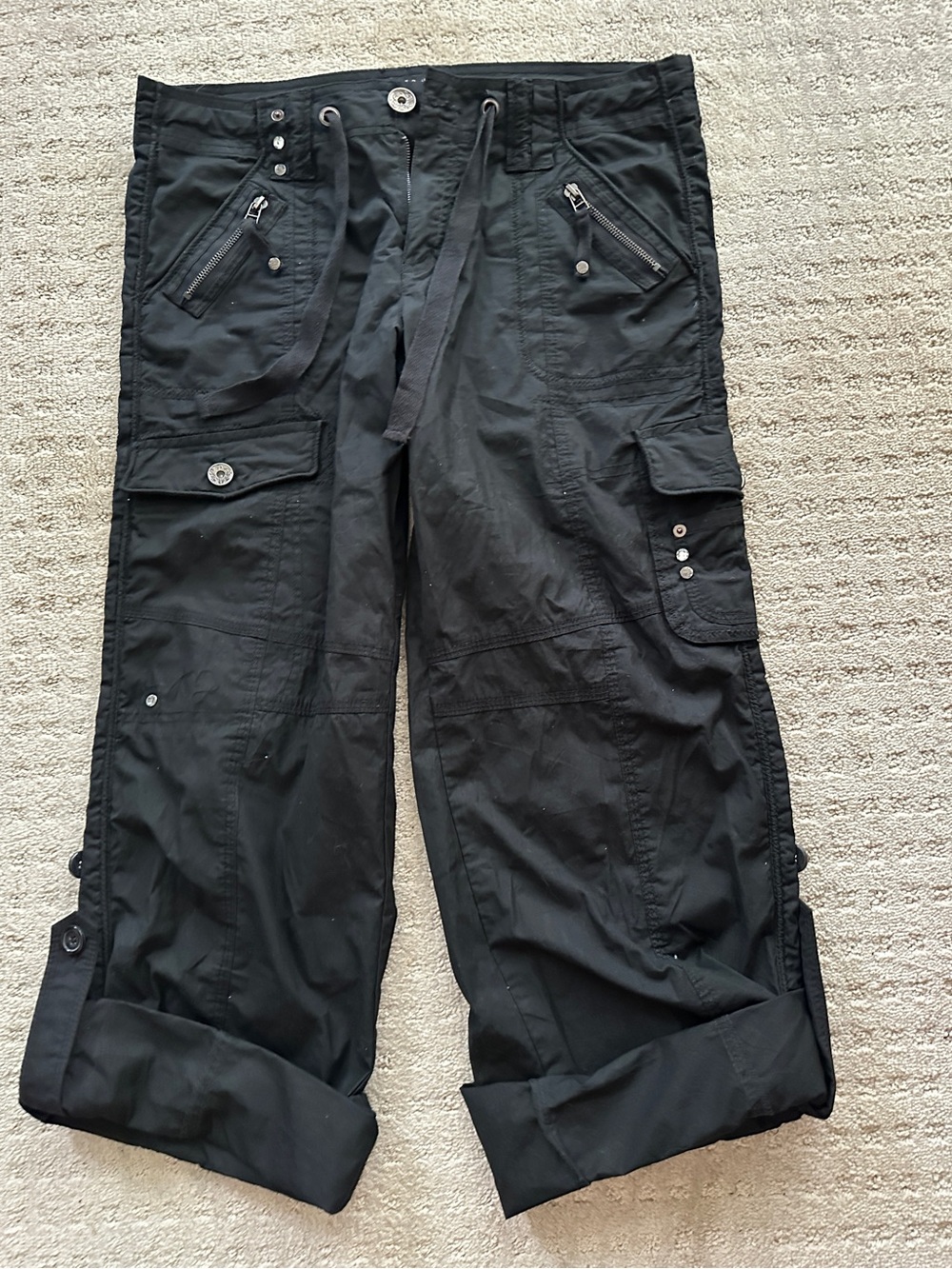 Dalia Collection Black Cargo Pants